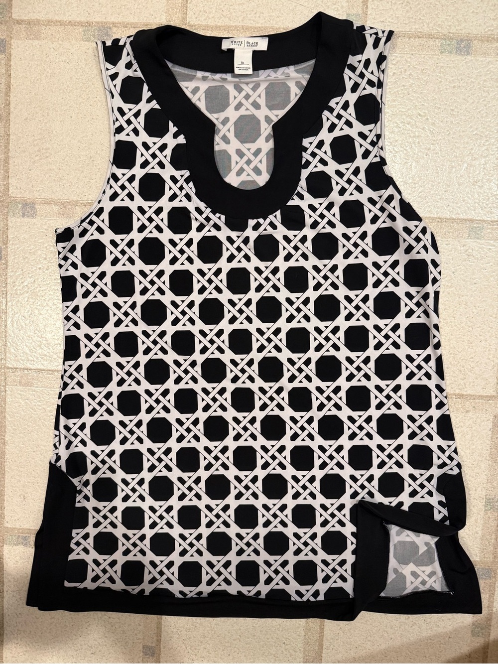 White House Black Market sleeveless tunic top, XL